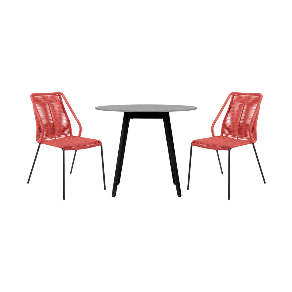 Kylie and Clip 3 Piece 36" Dining Set