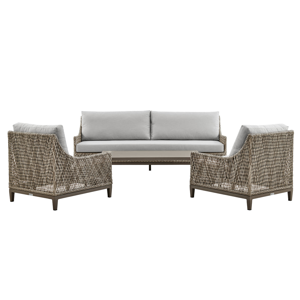 Grenada Wicker and Aluminum Outdoor Chair