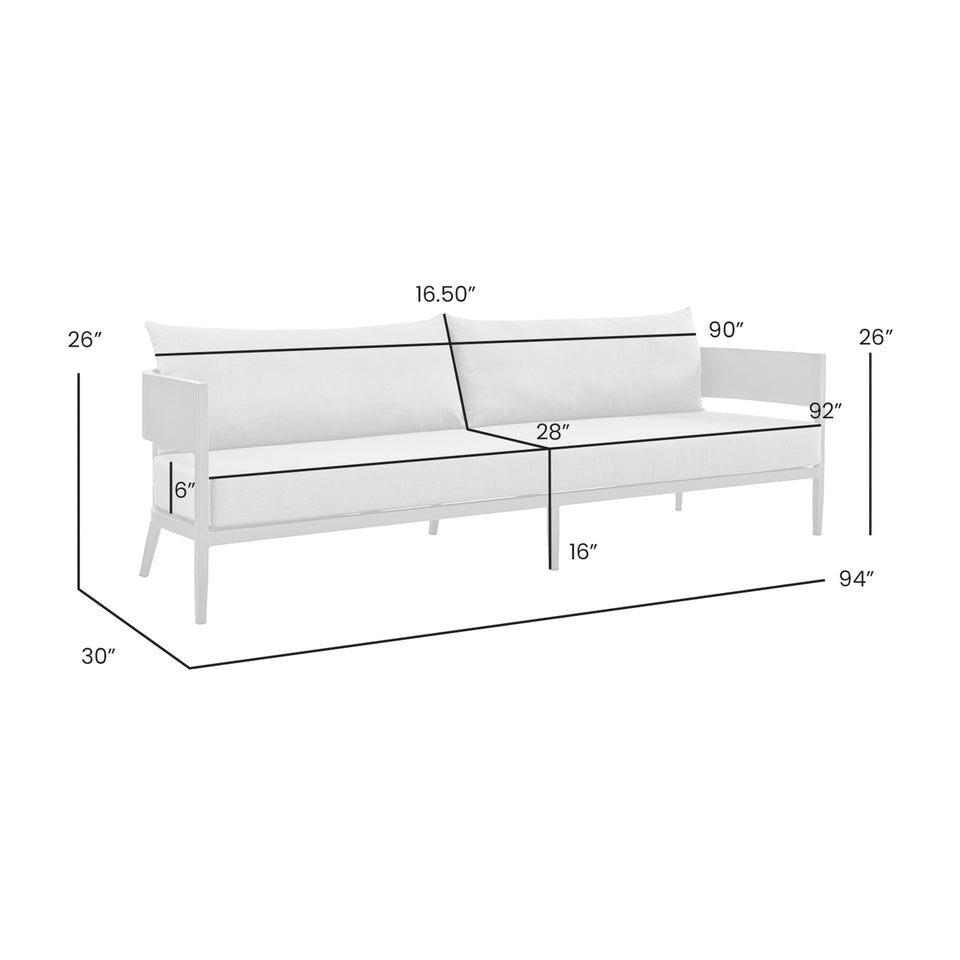 Menorca Aluminum Outdoor Sofa