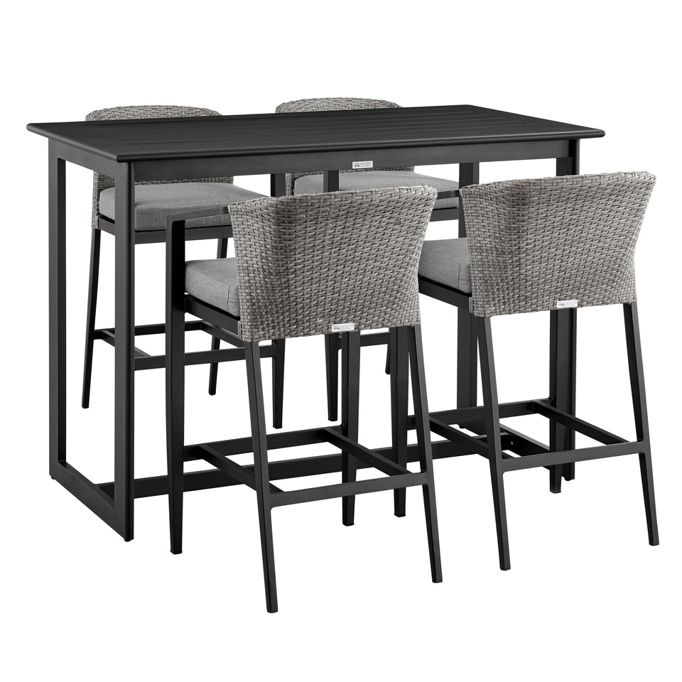 Palma Outdoor 5-Piece Bar Table Set