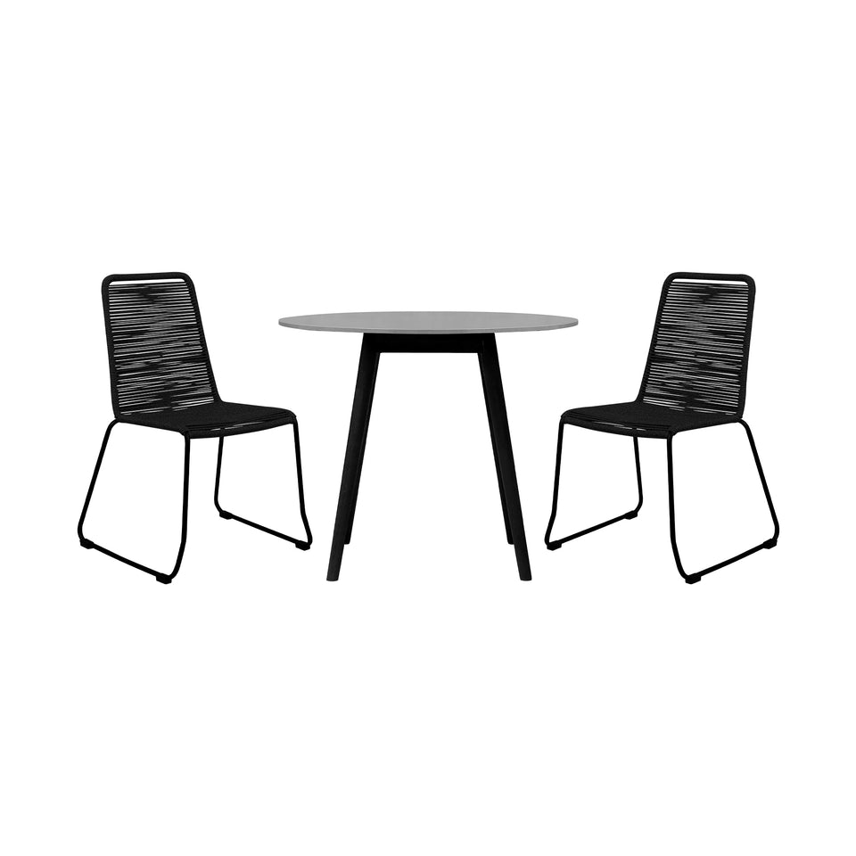 Kylie and Shasta 3 Piece 36" Dining Set