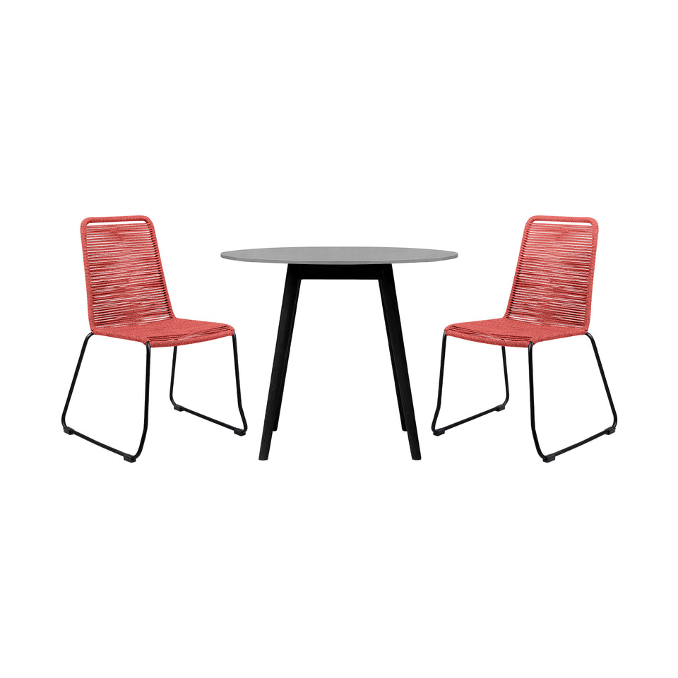 Kylie and Shasta 3 Piece 36" Dining Set