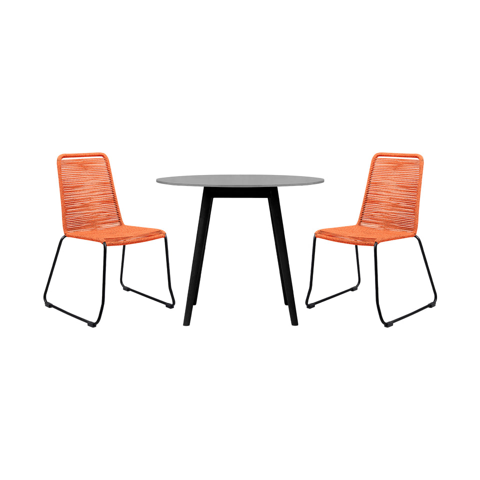 Kylie and Shasta 3 Piece 36" Dining Set
