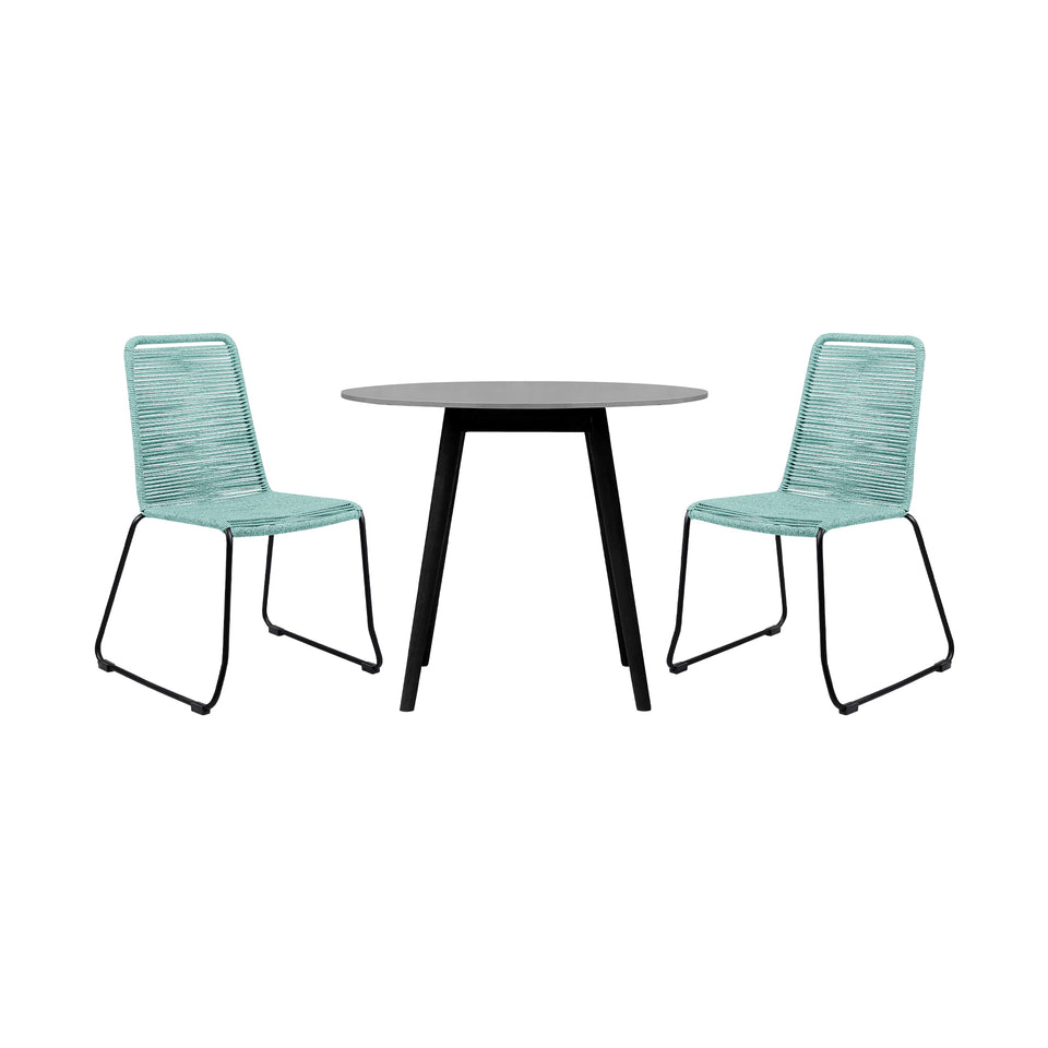 Kylie and Shasta 3 Piece 36" Dining Set