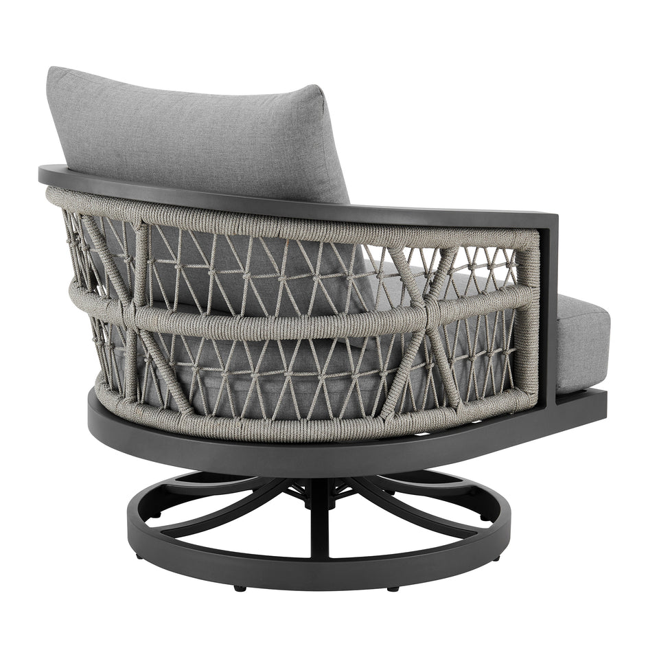 Zella Outdoor 3 Piece Swivel Seating Set