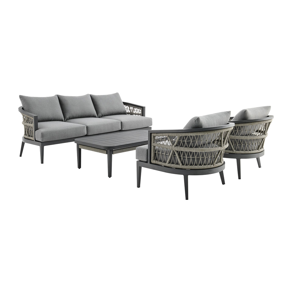 Zella Outdoor 4 Piece Conversation Set