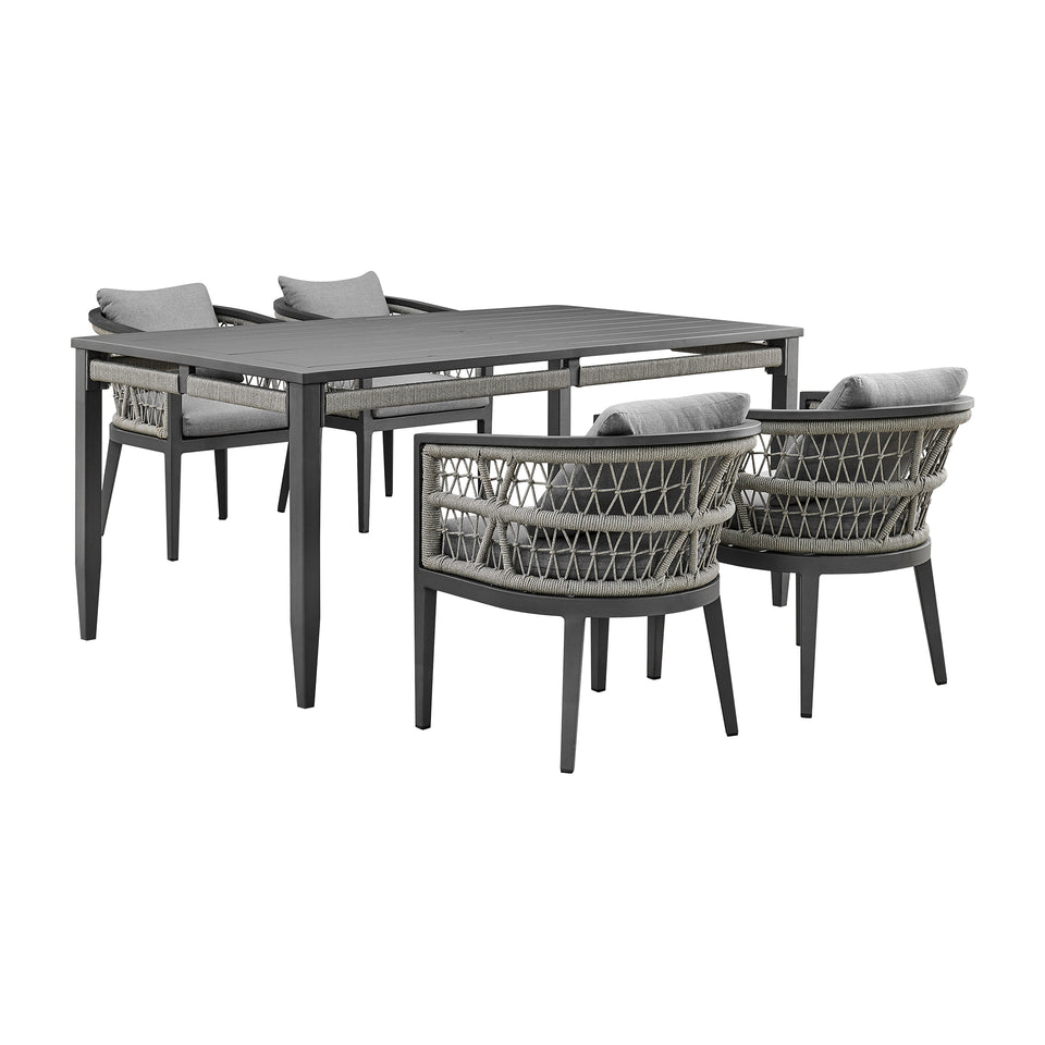 Zella Outdoor 5 Piece Dining Set