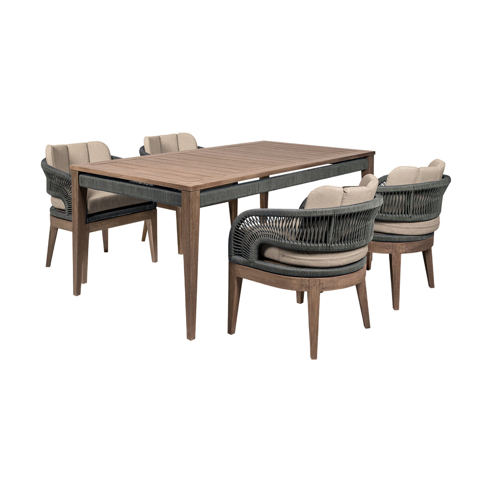 Orbit Outdoor 5 Piece Dining Set