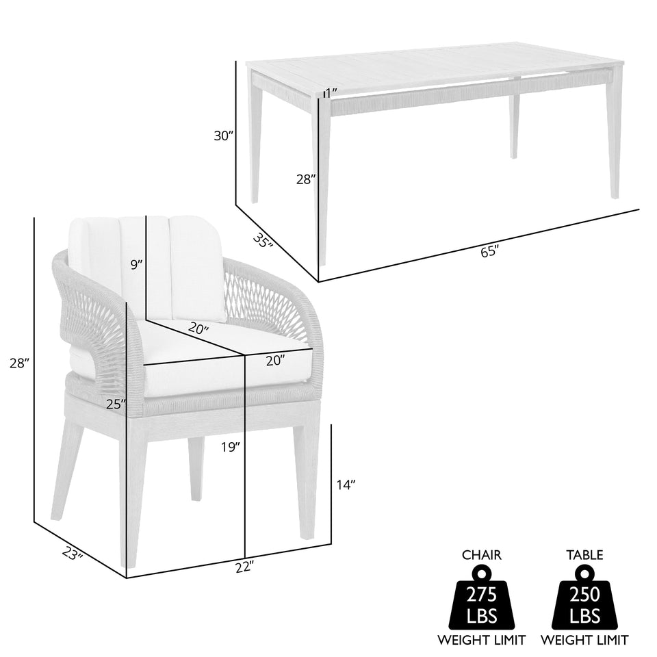 Orbit Outdoor 5 Piece Dining Set