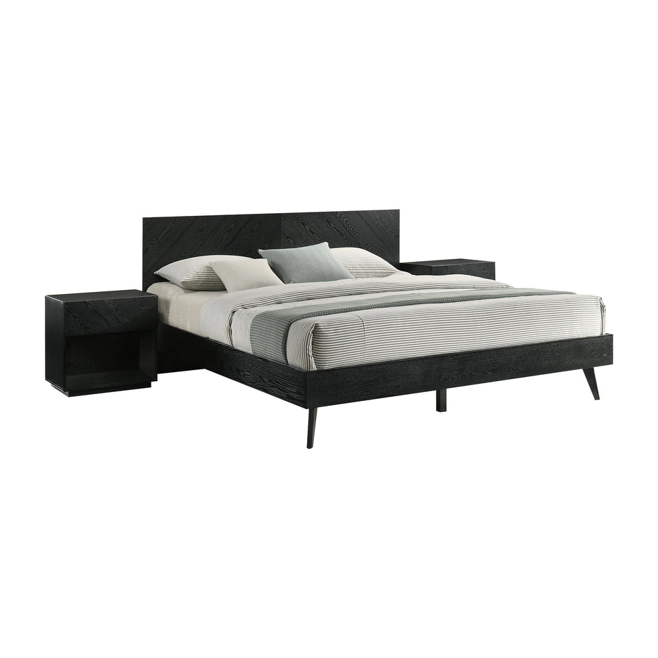 Petra 3 Piece Wood Bedroom Set