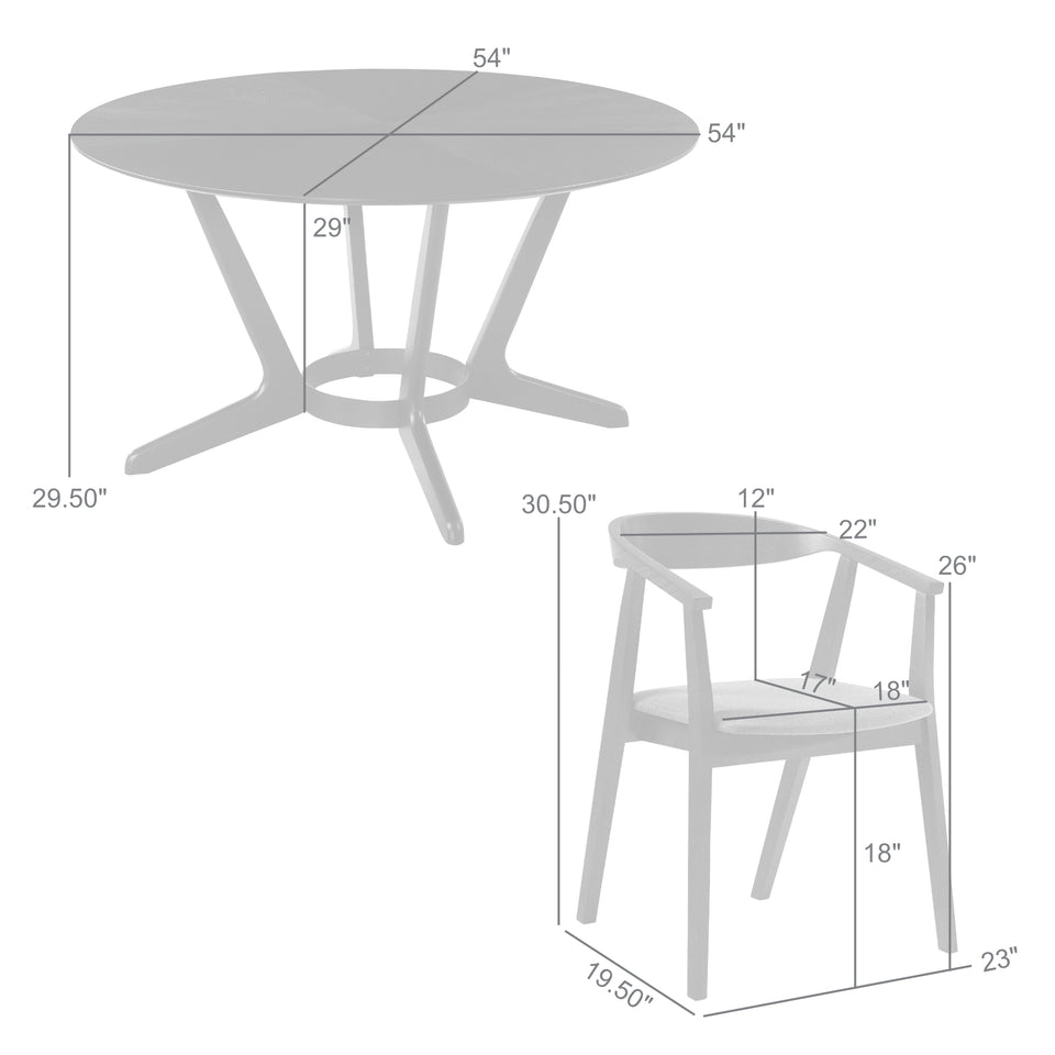 Santana 5 Piece Dining Table Set