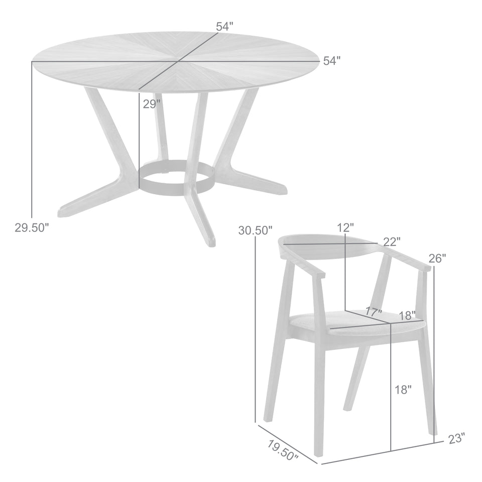 Santana 7 Piece Dining Table Set