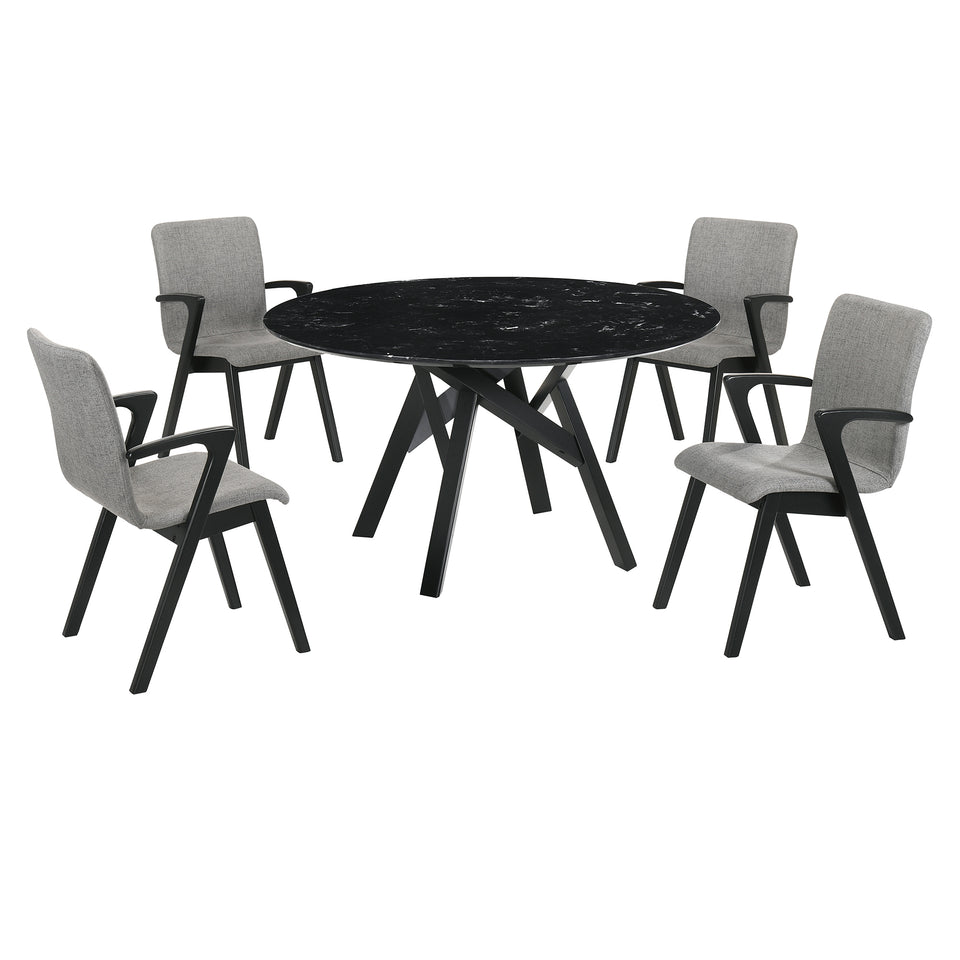 Venus and Varde 5 Piece Round Dining Set