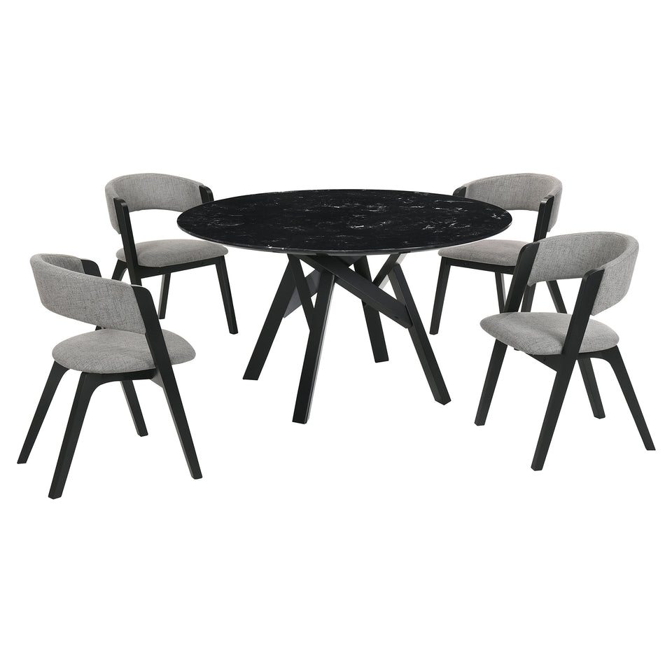 Venus and Rowan 5 Piece Round Dining Set
