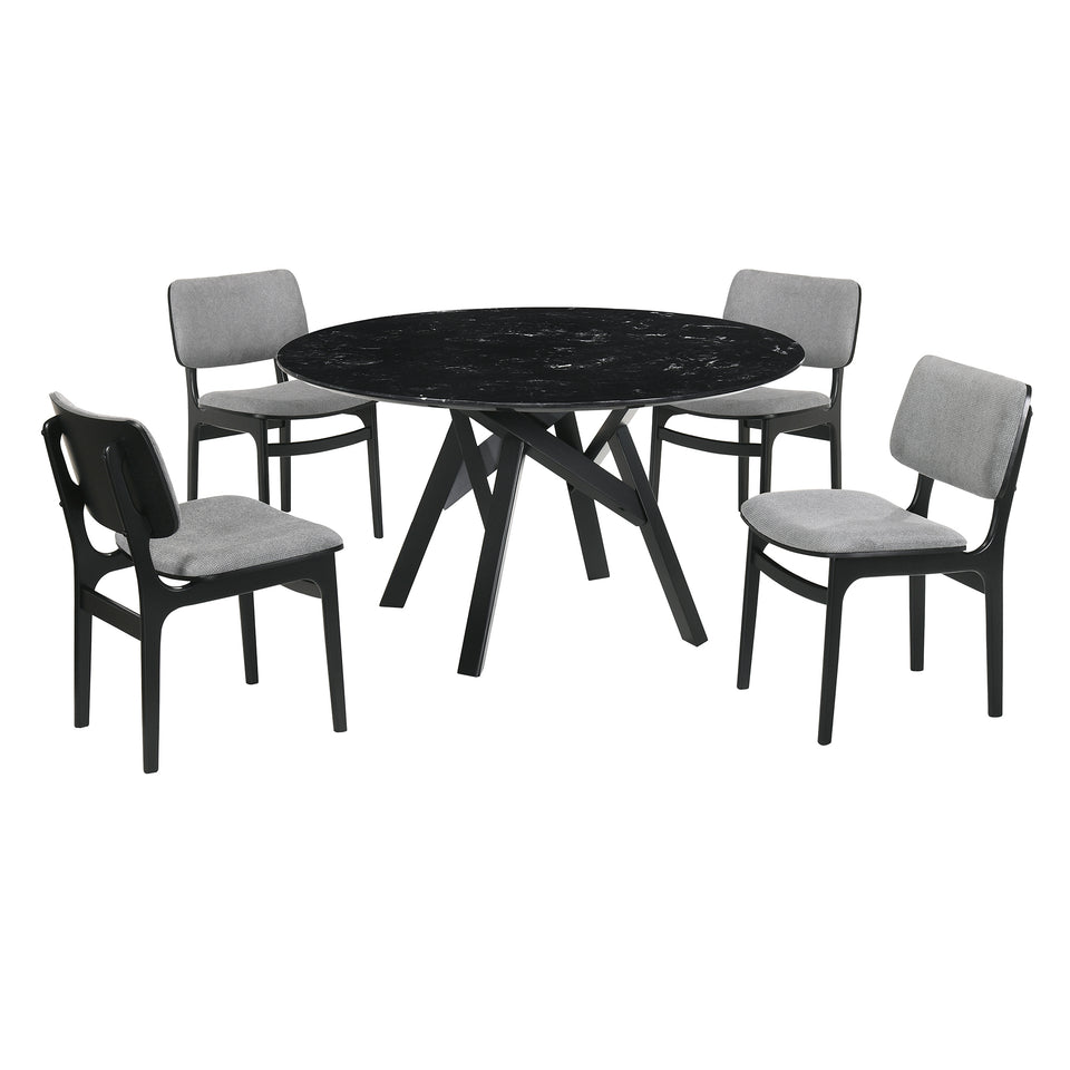 Venus and Lima 5 Piece Round Dining Set