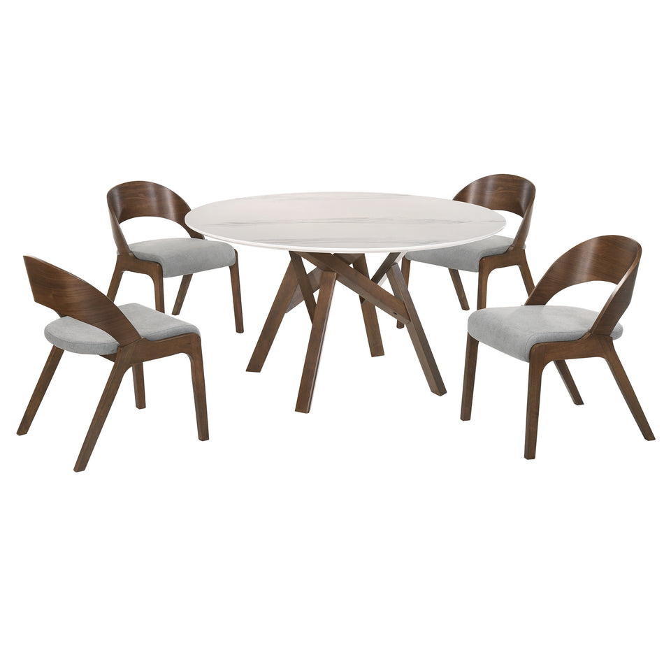 Venus and Polly 5 Piece Round Dining Set