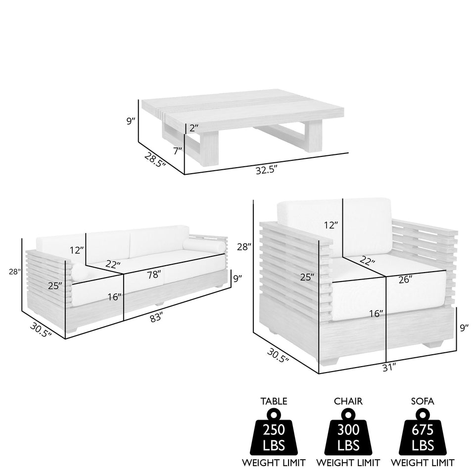 Vivid Outdoor 4 Piece Conversation Set