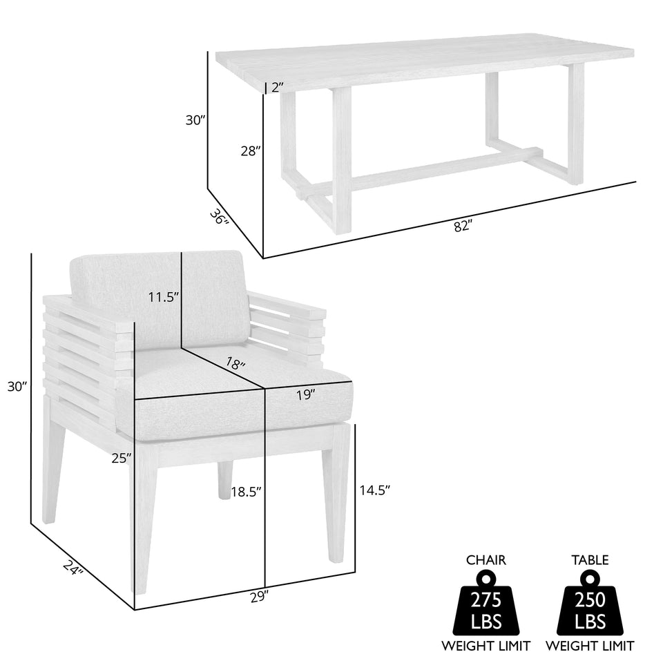 Vivid Outdoor 7 Piece Dining Set