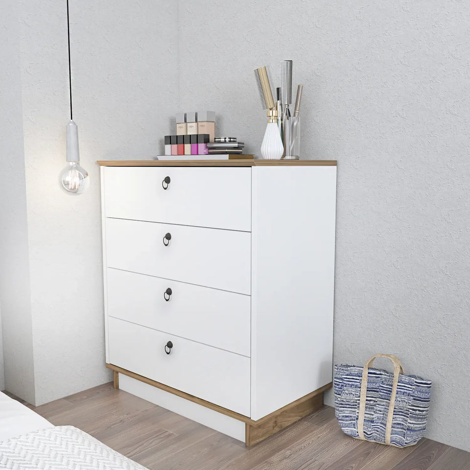Sahra 28" Wide Modern Dresser with Four Drawers | Lingerie Chest