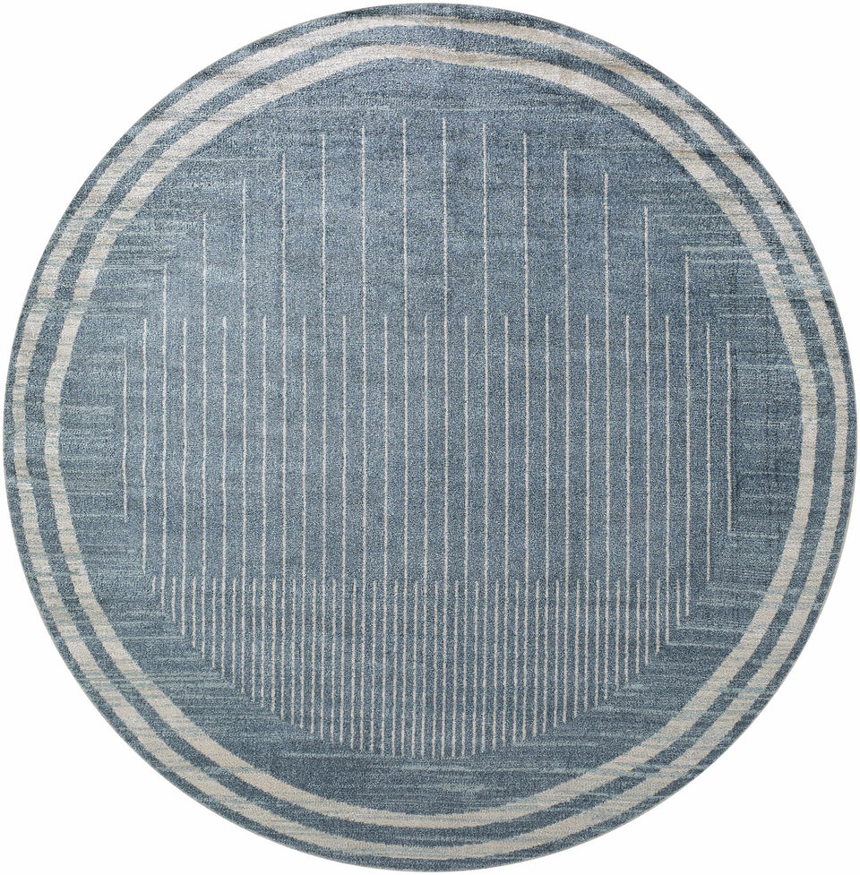 Thad Blue Washable Area Rug - Clearance