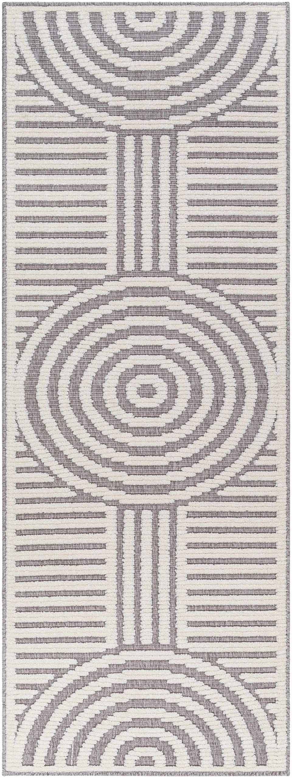 Deron Gray Rainbow Washable Rug