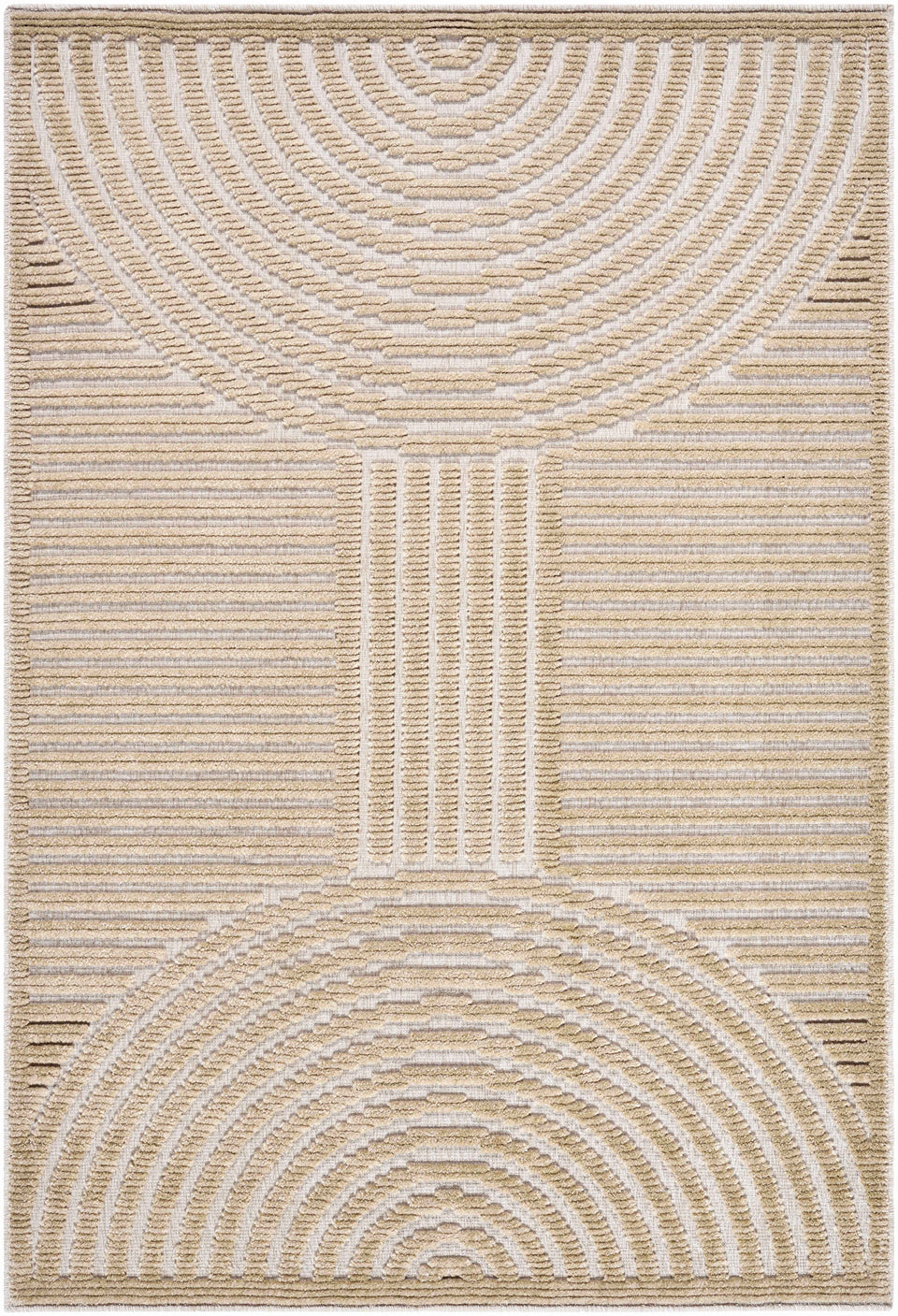 Deron Beige Washable Area Rug