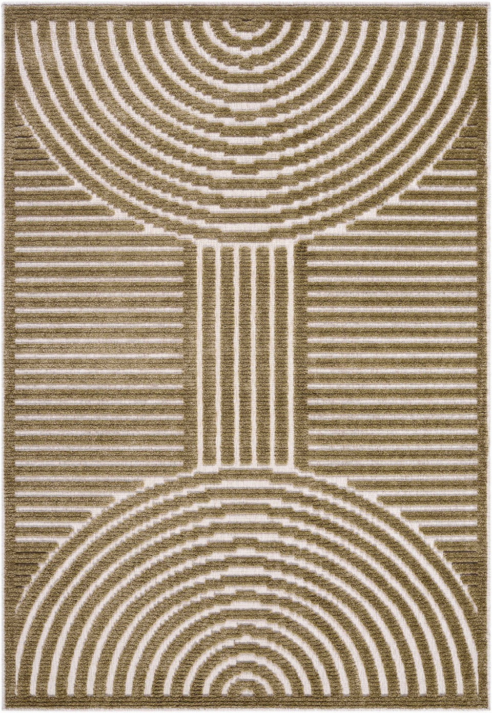 Deron Khaki Washable Area Rug
