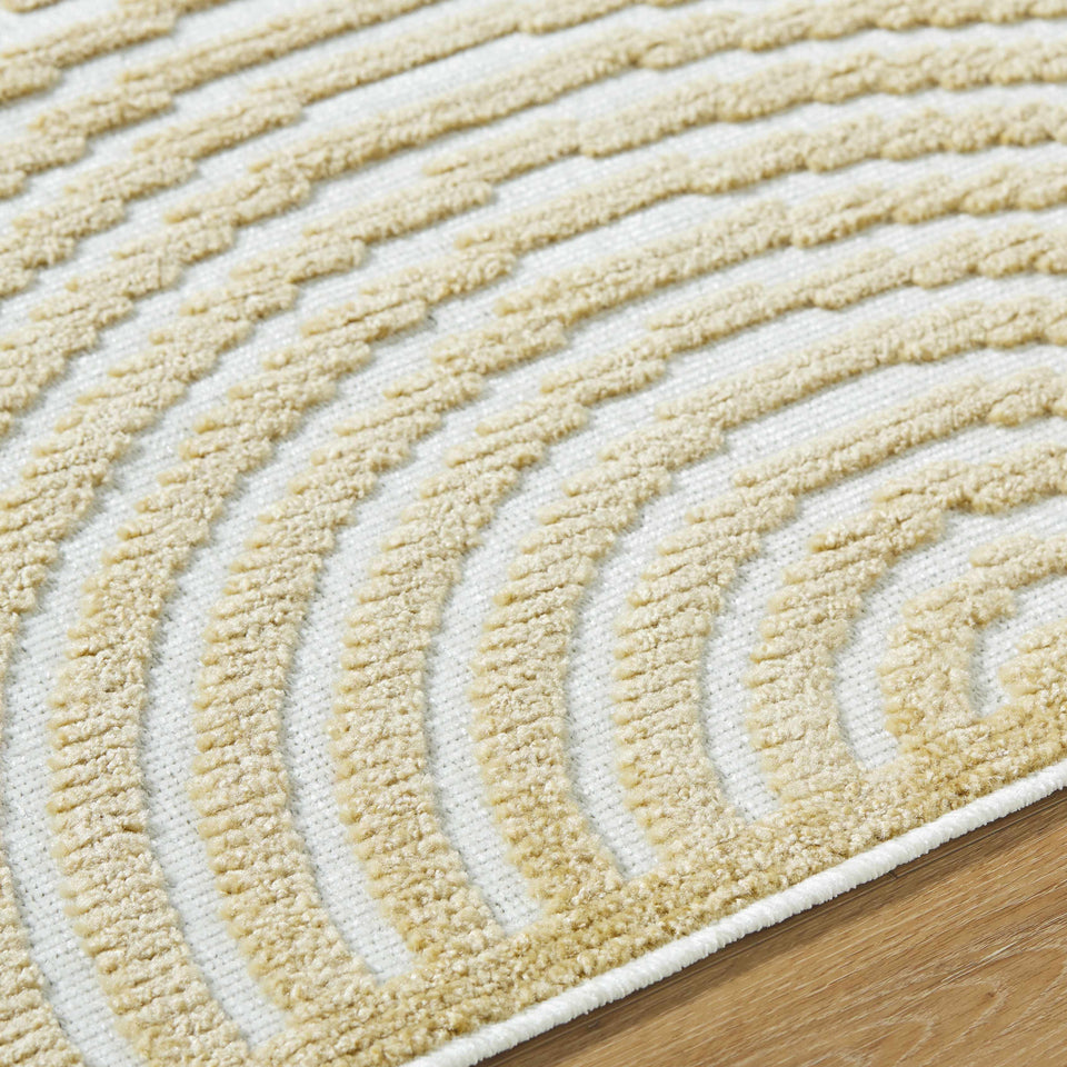 Deron Mustard Washable Area Rug