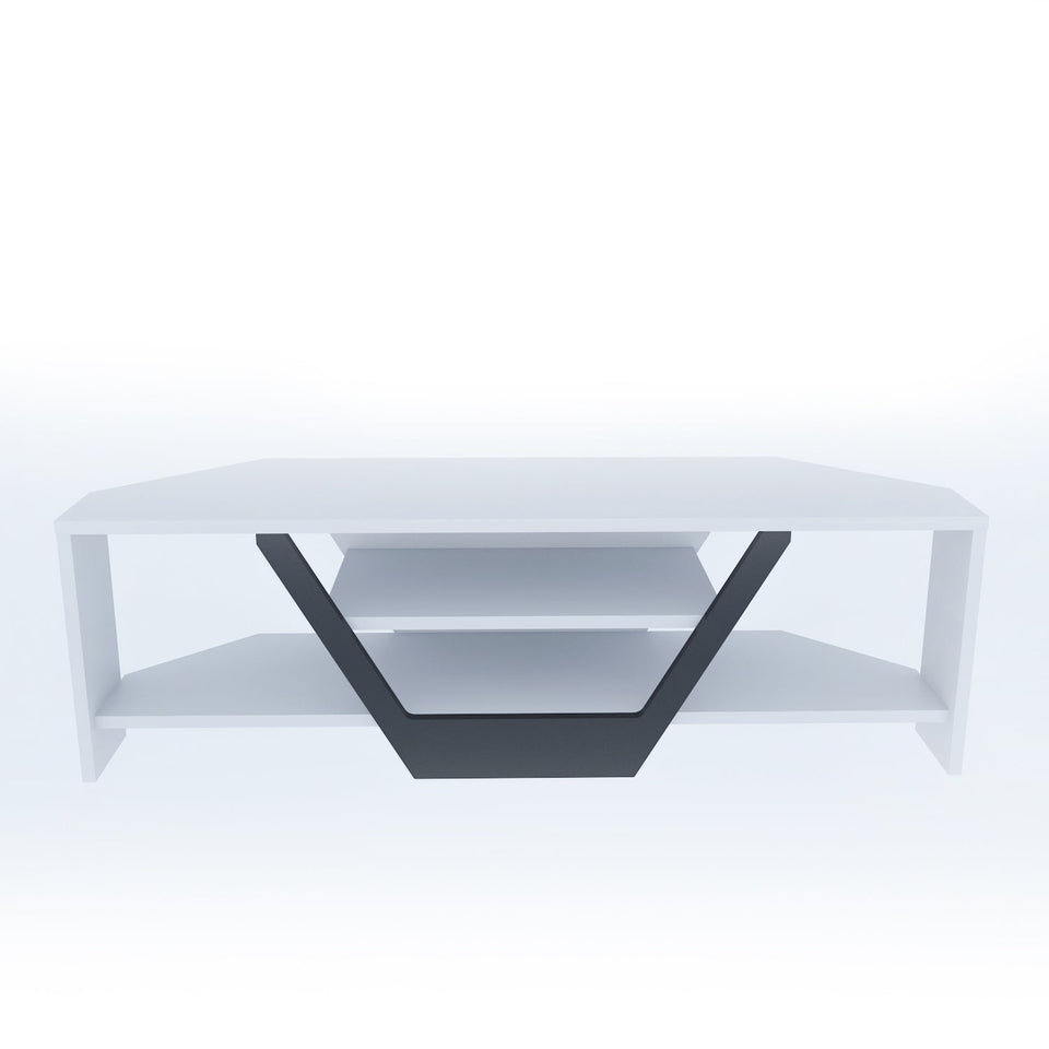 Sares 47'' Wide Corner TV Stand Console Table for Up to 55 inch TVs