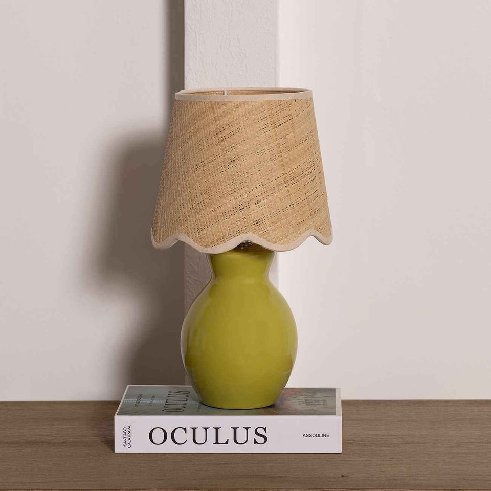 Salgareda Olive Rattan Table Lamp
