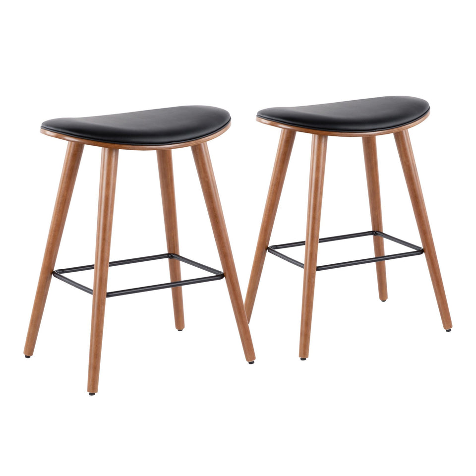 Saddle 26" Fixed-Height Counter Stool - Set of 2