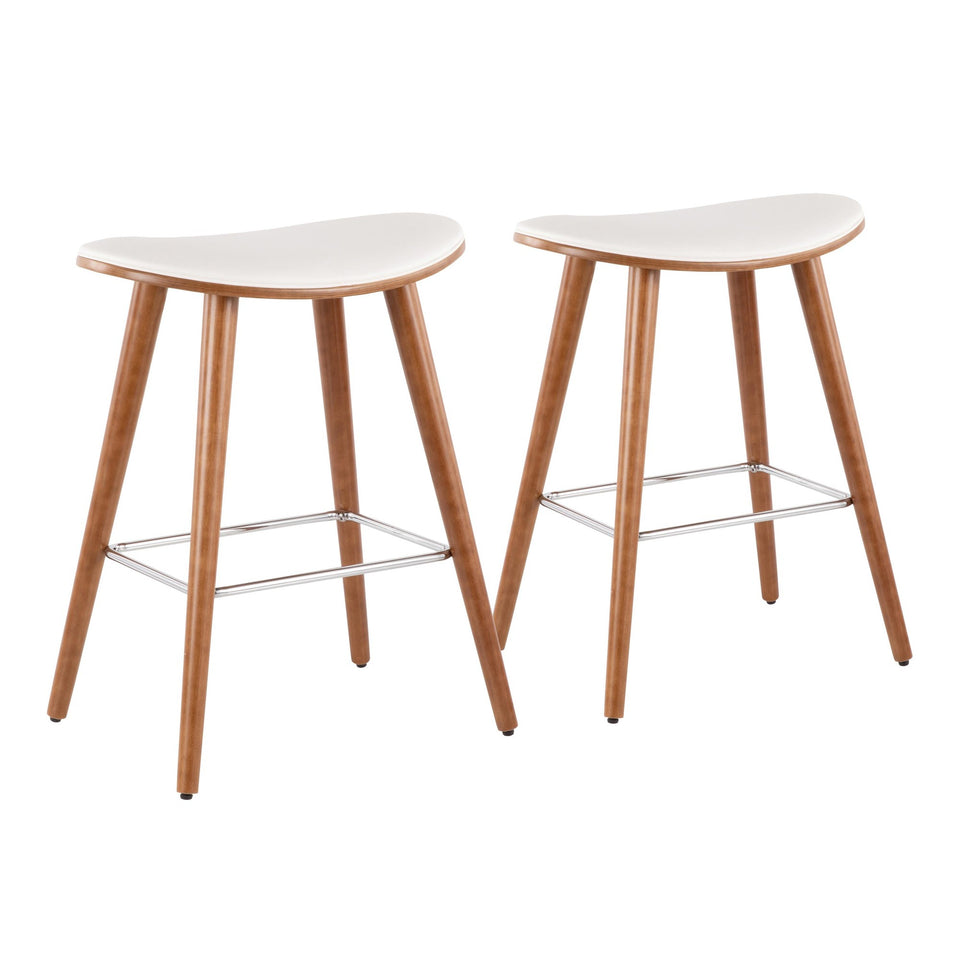 Saddle 26" Fixed-Height Counter Stool - Set of 2