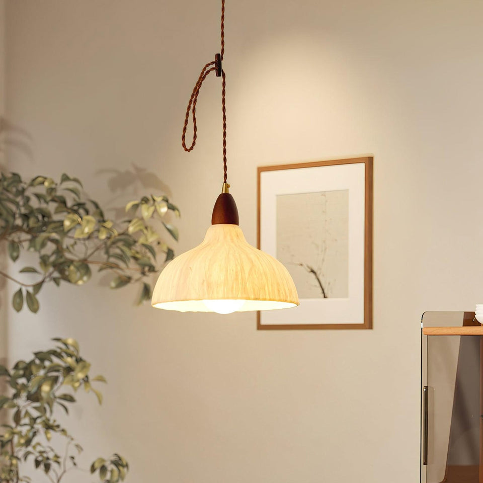 White pendant light - lifestyle setting