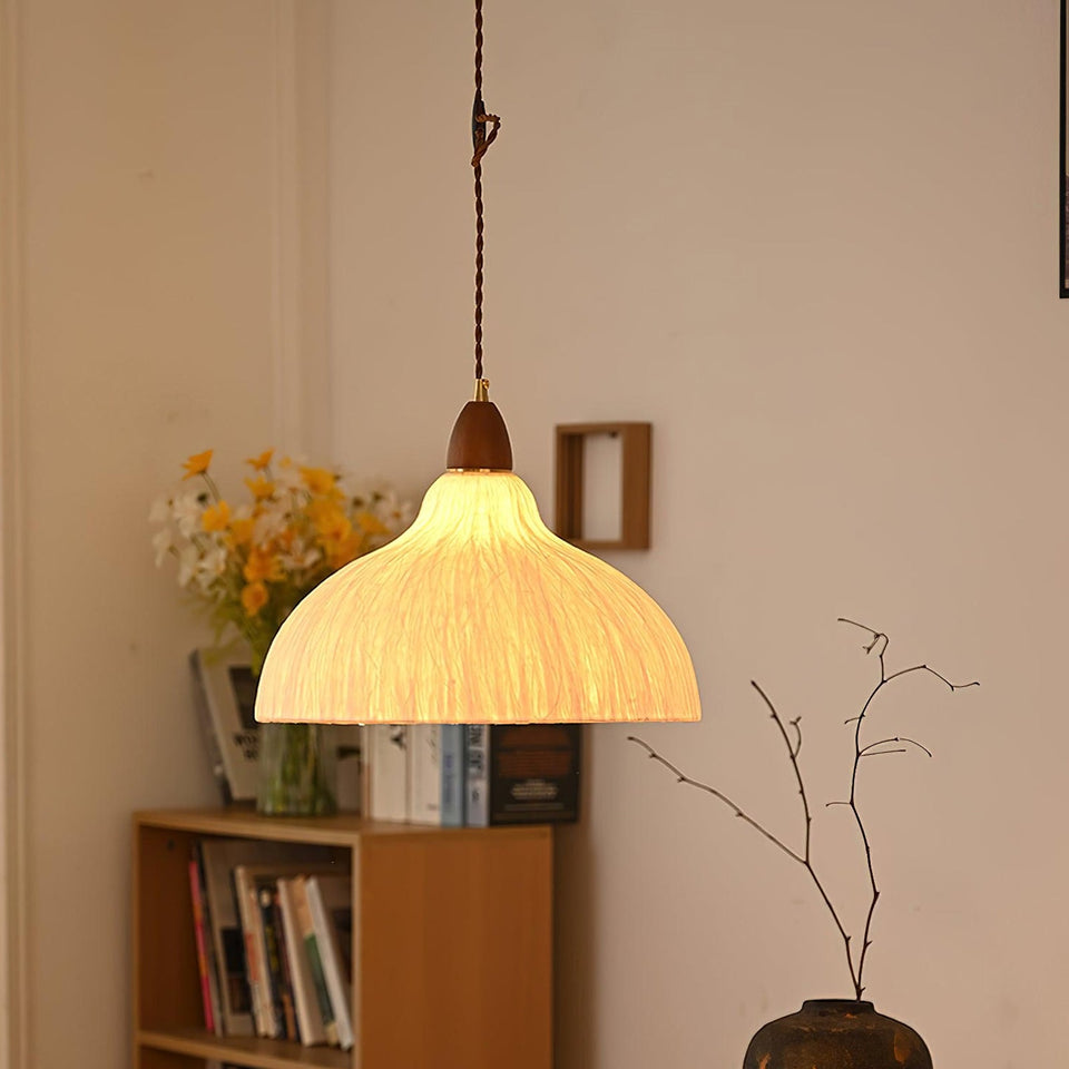 White pendant light - detail view
