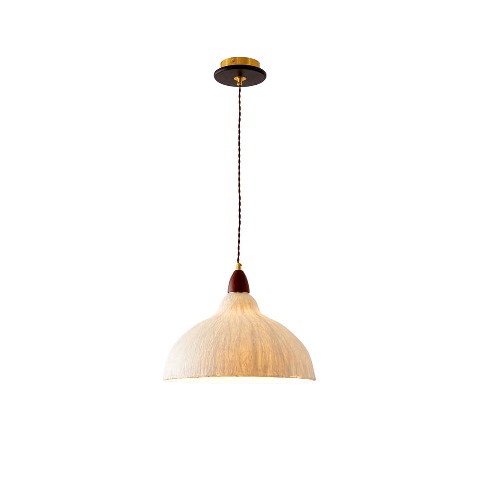 White pendant light - front view