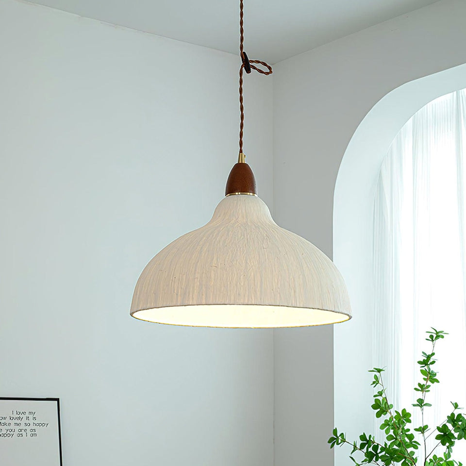 White pendant light - top view