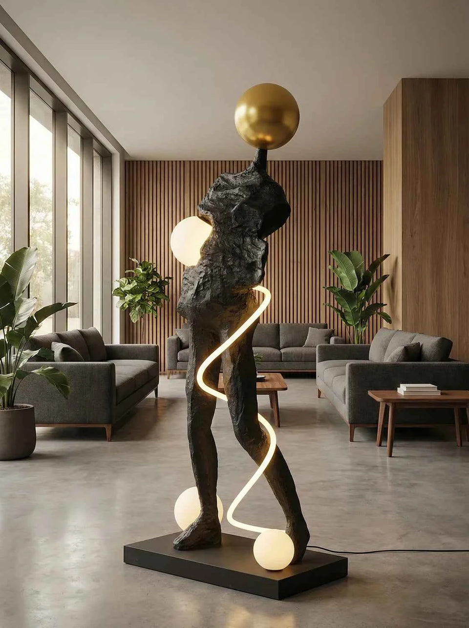 Sculpture Ginasta Spiral Floor Lamp