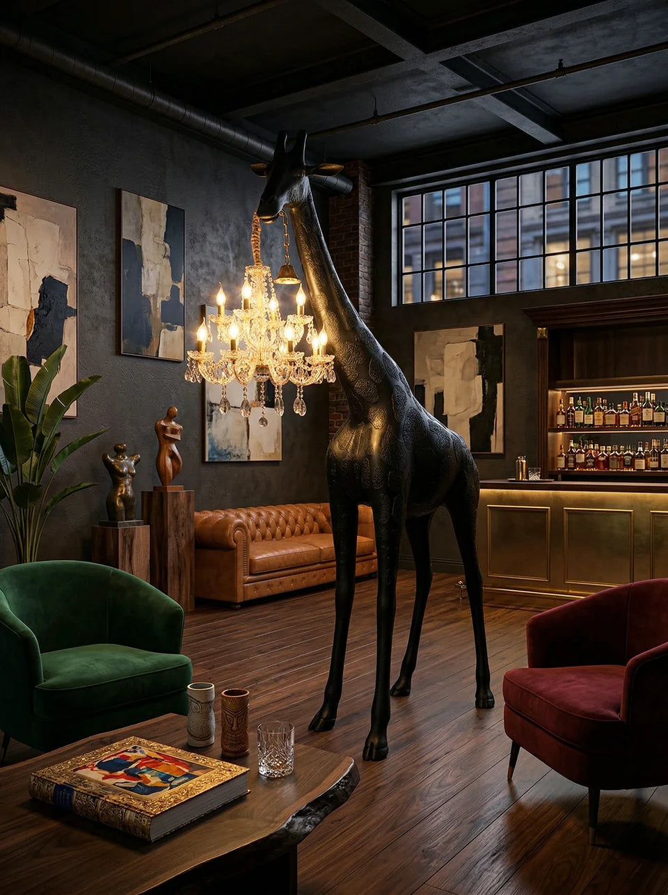 Sculpture Giraffe Floor Lamp