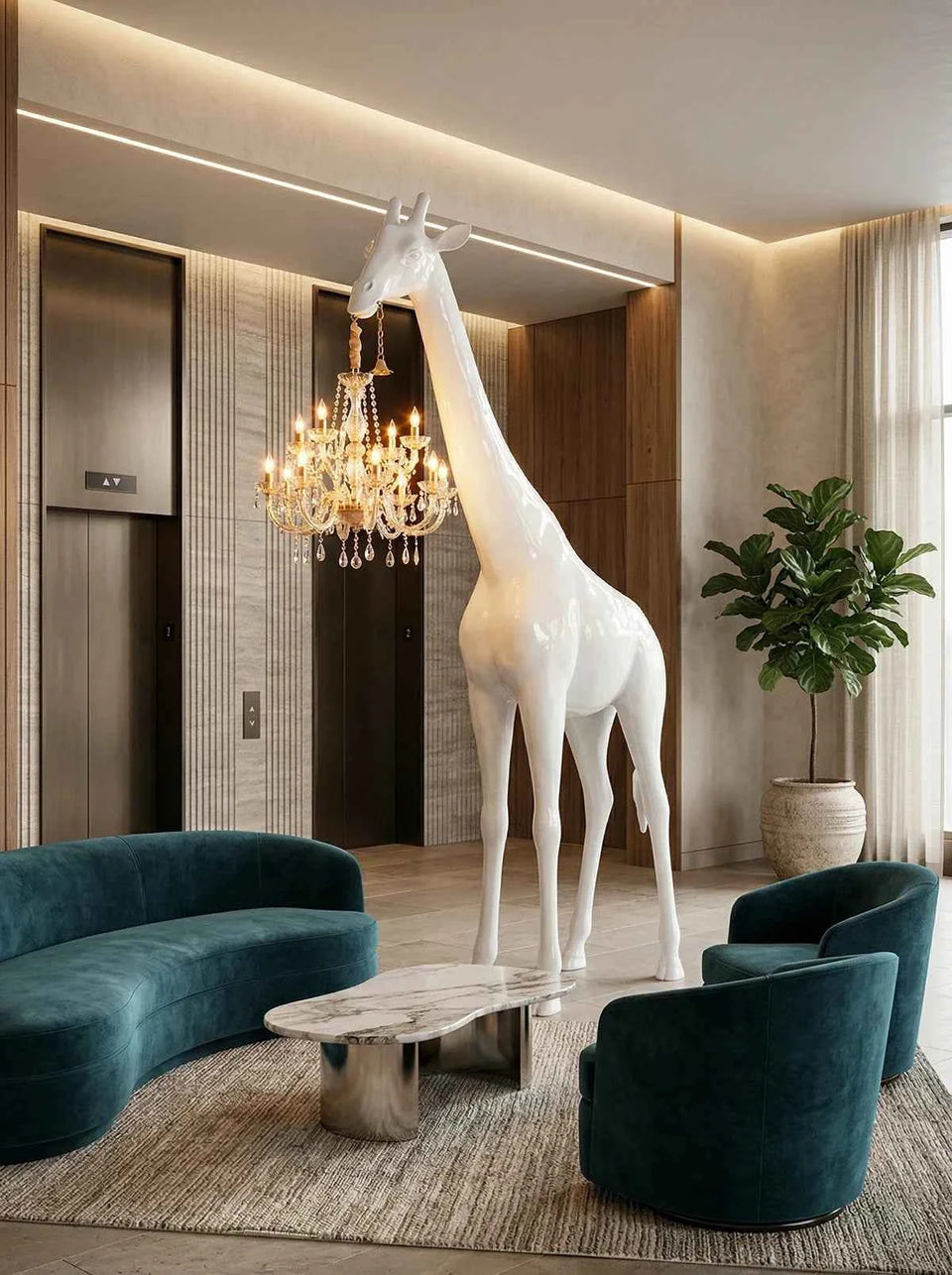 Sculpture Giraffe Floor Lamp