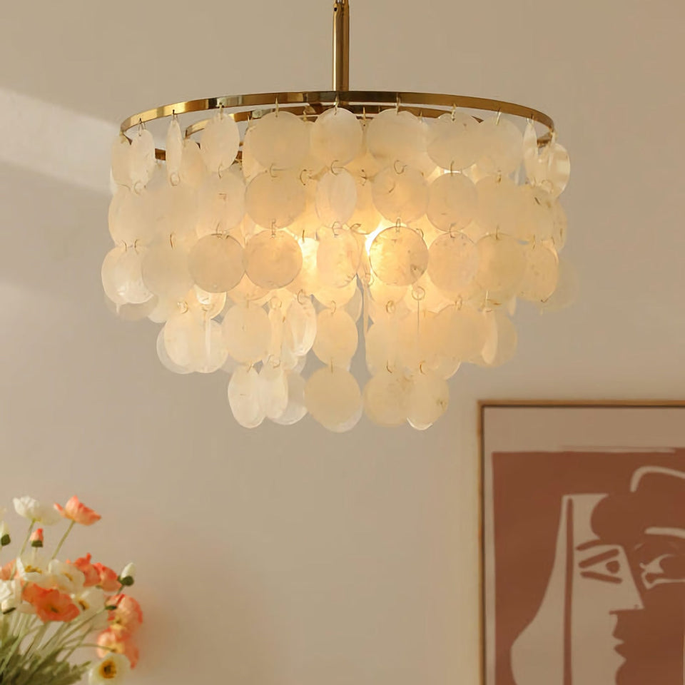 White chandelier - close-up detail
