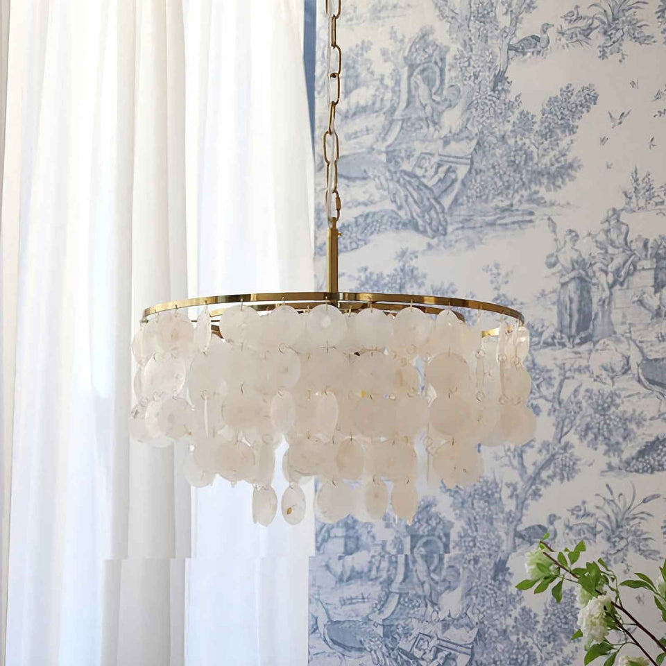White chandelier - detail view