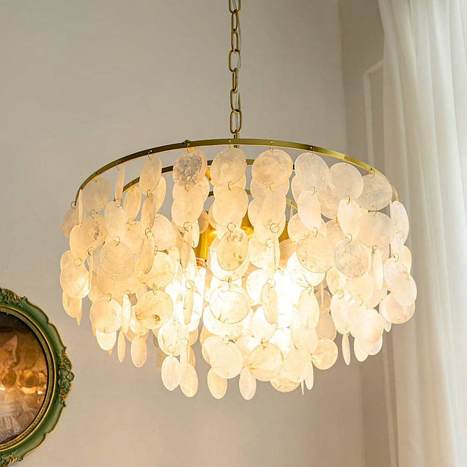 White chandelier - lifestyle setting