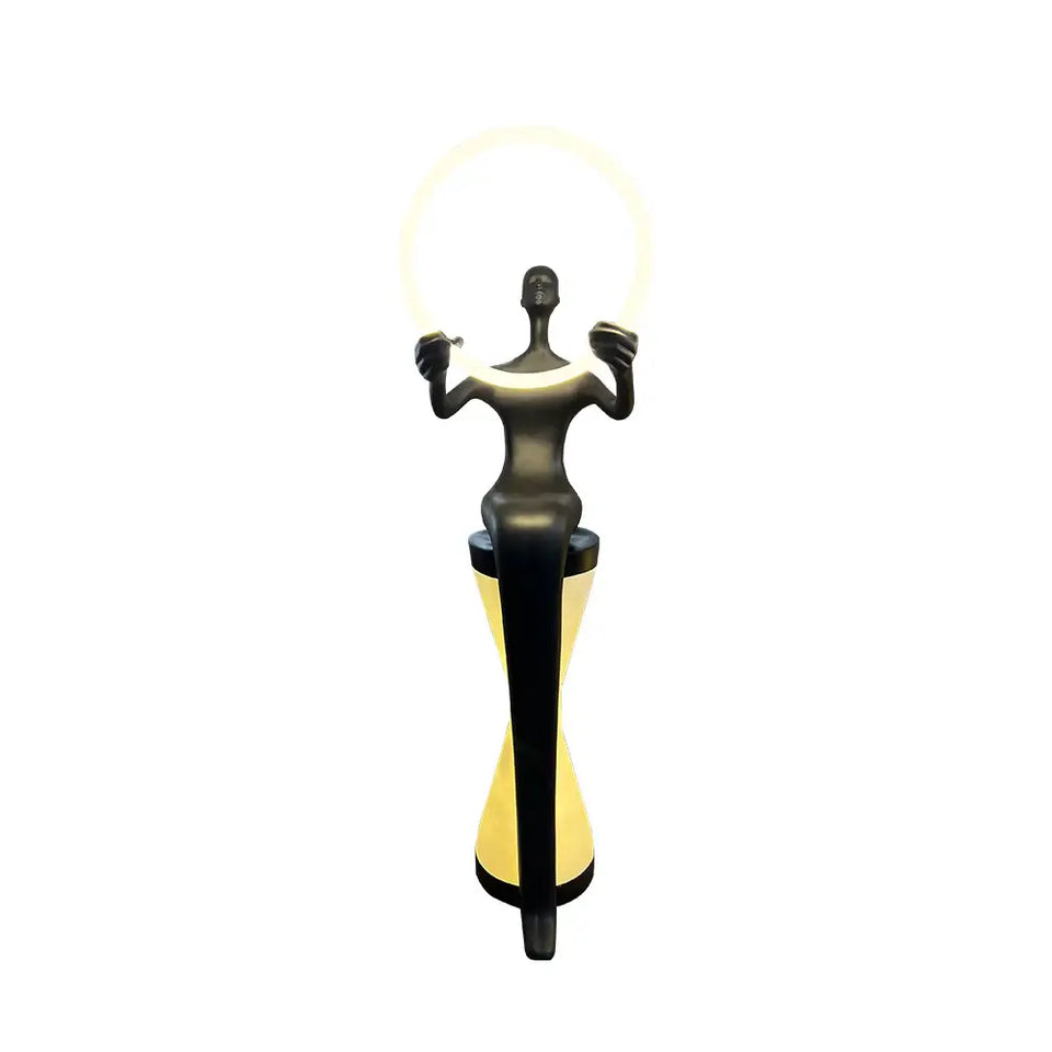 Sitting Man Statue Floor Lamp