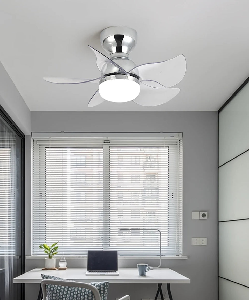 Small 5 Blades Ceiling Fan Lamp