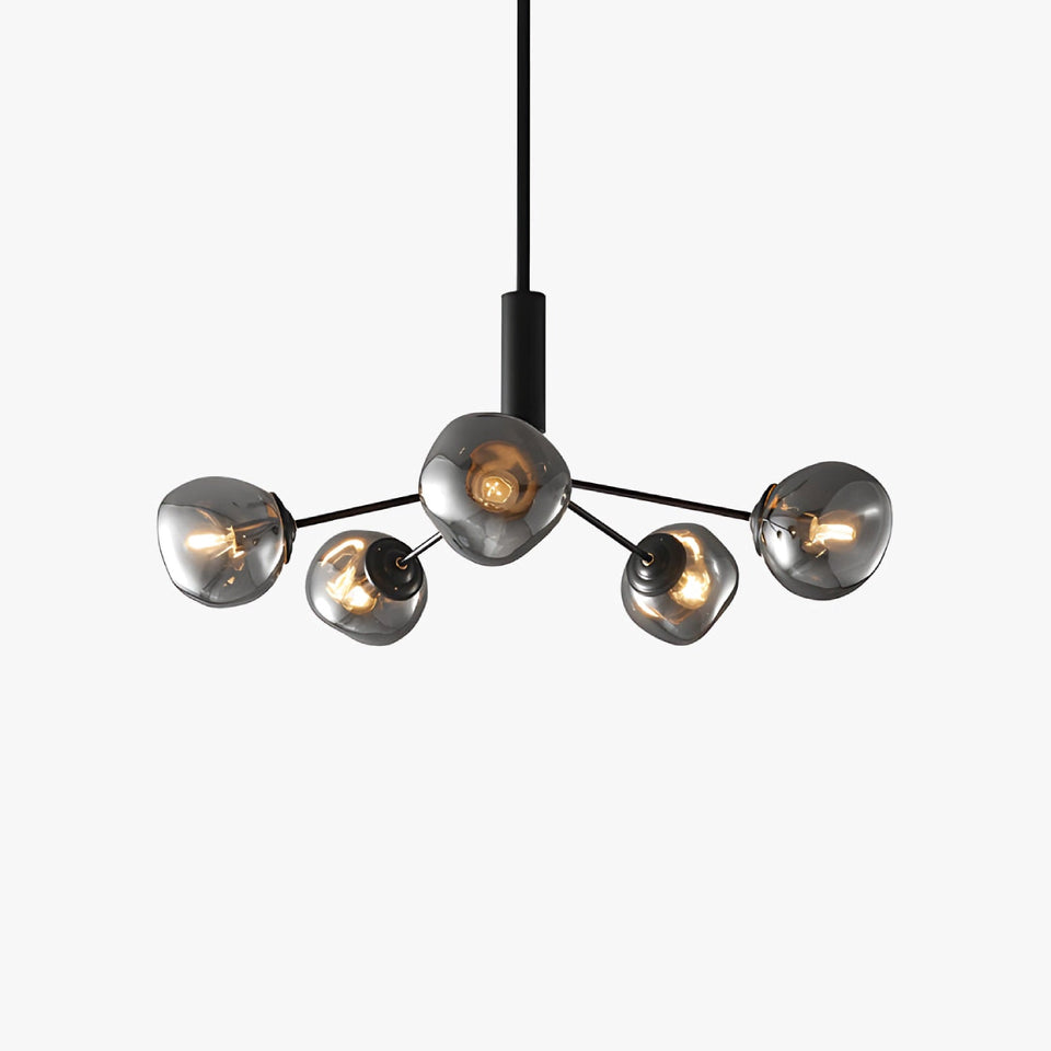 Smoky grey & Black glass chandelier - additional view 12