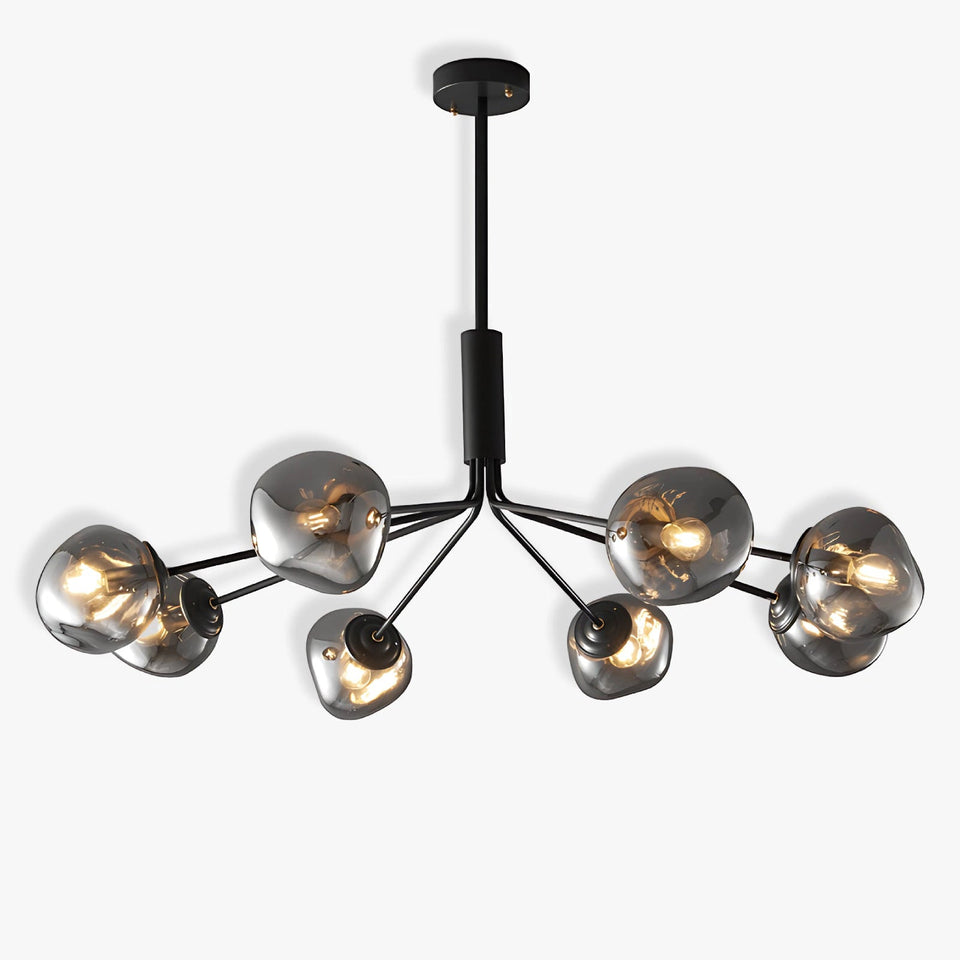 Smoky grey & Black glass chandelier - additional view 11