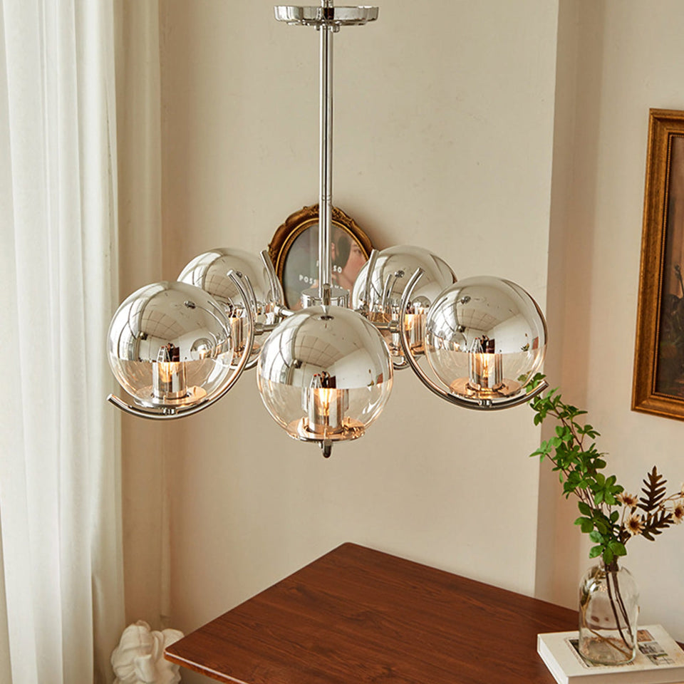 Space Ball Glass Chandelier