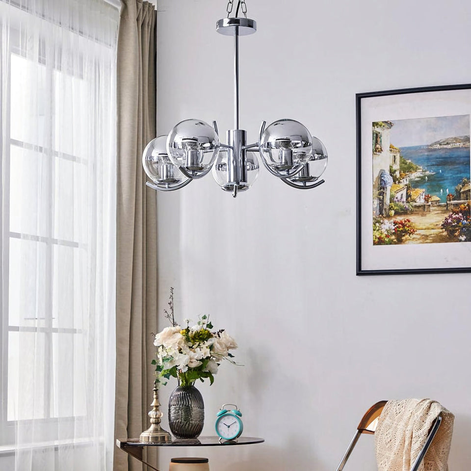 Space Ball Glass Chandelier