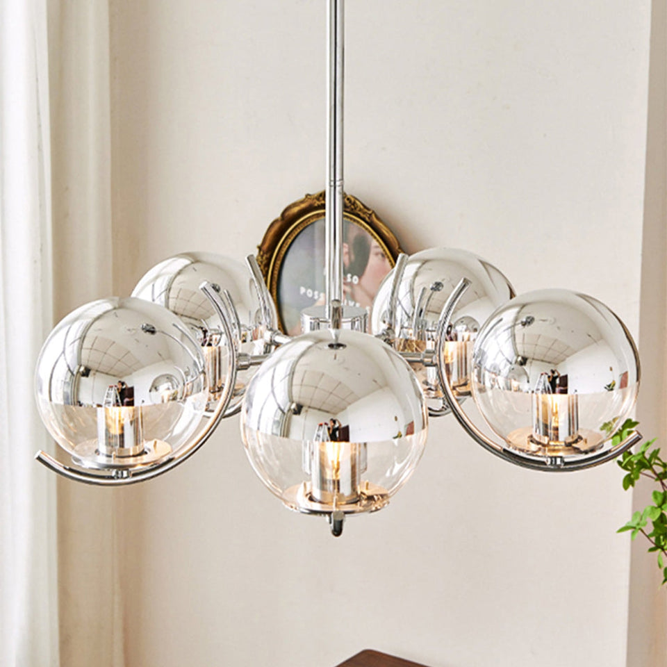 Space Ball Glass Chandelier