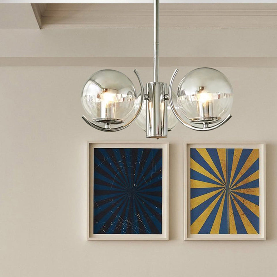 Space Ball Glass Chandelier